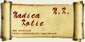 Nadica Kolić vizit kartica
